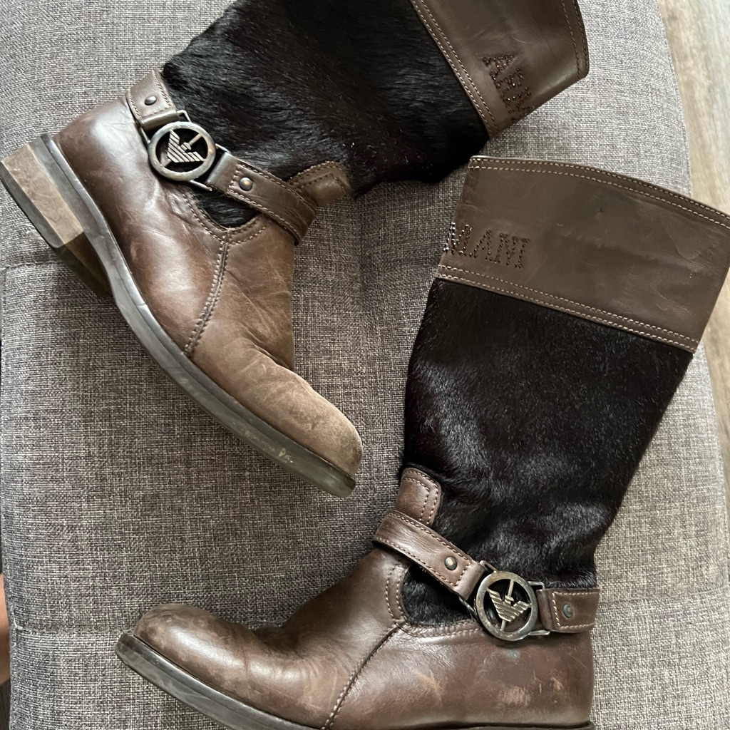 Kids Armani Leather Boots 13
